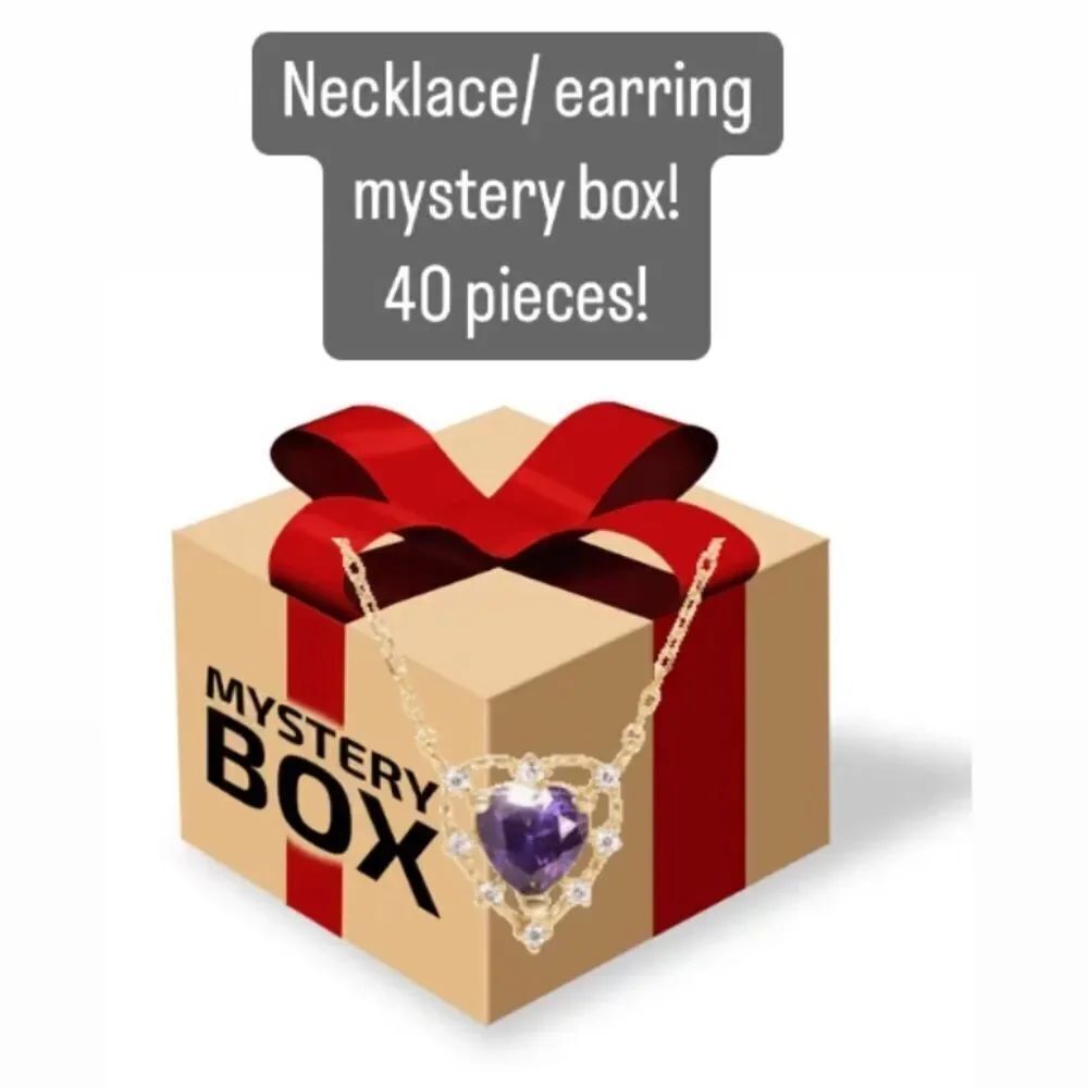 40 pc NEW mystery box 40 items necklaces and earrings combined! 40pc brand new